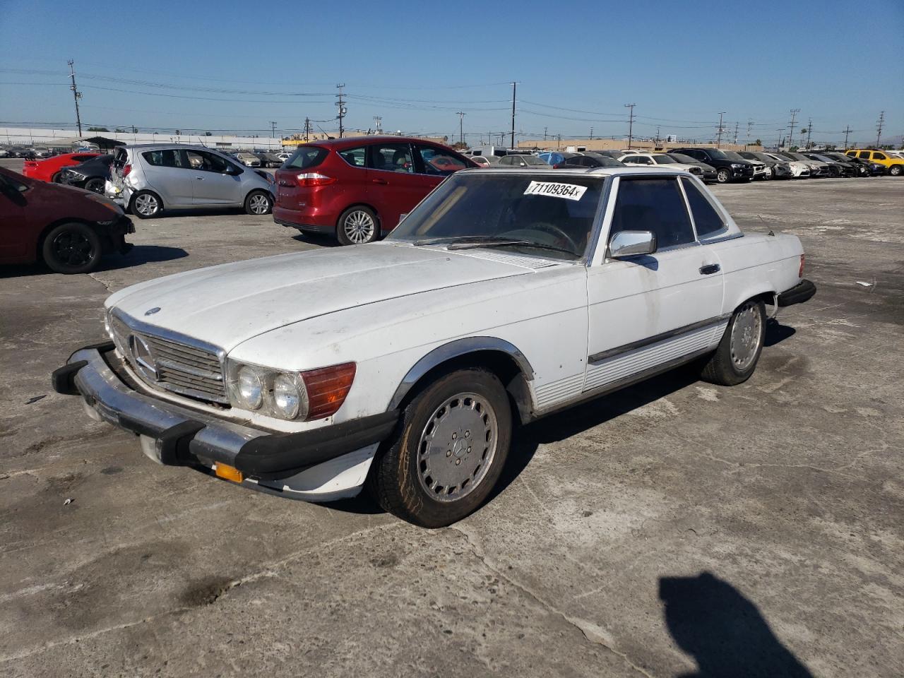 MERCEDES-BENZ 560 SL 1986 white converti gas WDBBA48D5GA042820 photo #1