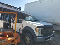 FORD F550 SUPER 2017 white crew cha diesel 1FD0W5GT0HEC82274 photo #2