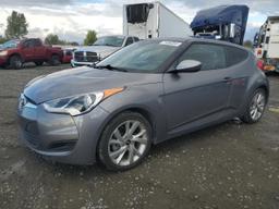 HYUNDAI VELOSTER 2016 gray coupe 3d gas KMHTC6ADXGU261322 photo #2