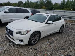 INFINITI Q50 LUXE 2018 white  gas JN1EV7AR1JM440352 photo #2