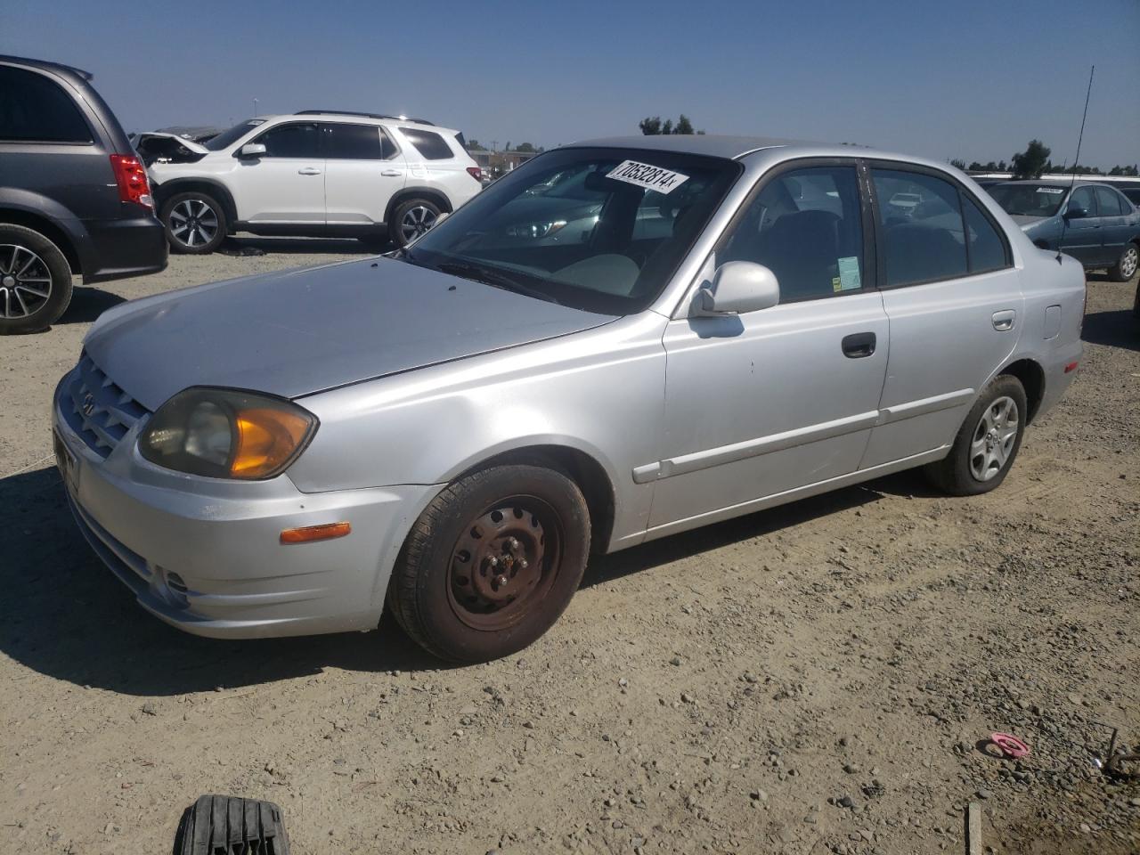 HYUNDAI ACCENT GL 2004 gray sedan 4d gas KMHCG45C24U542407 photo #1