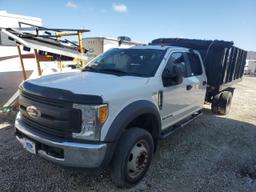 FORD F550 SUPER 2017 white crew cha diesel 1FD0W5GT0HEC82274 photo #3