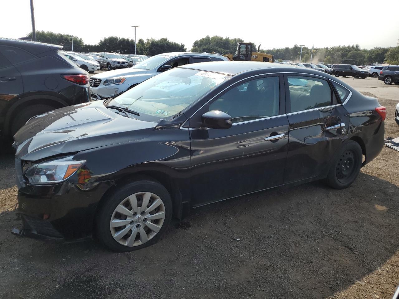 NISSAN SENTRA S 2017 black  gas 3N1AB7AP7HY255946 photo #1