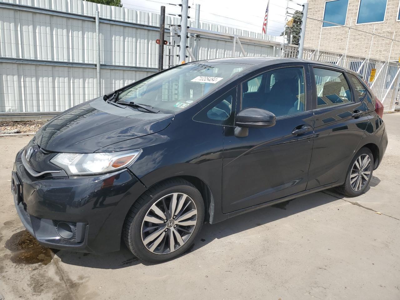 HONDA FIT EX 2015 black  gas 3HGGK5G83FM767348 photo #1