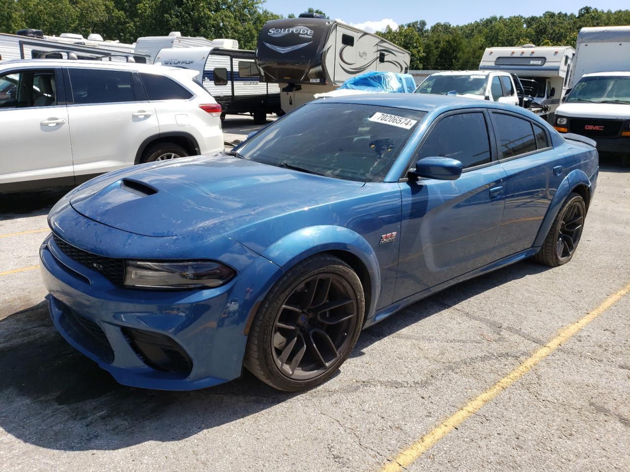 DODGE CHARGER SC 2020 blue  gas 2C3CDXGJ3LH197341 photo #1