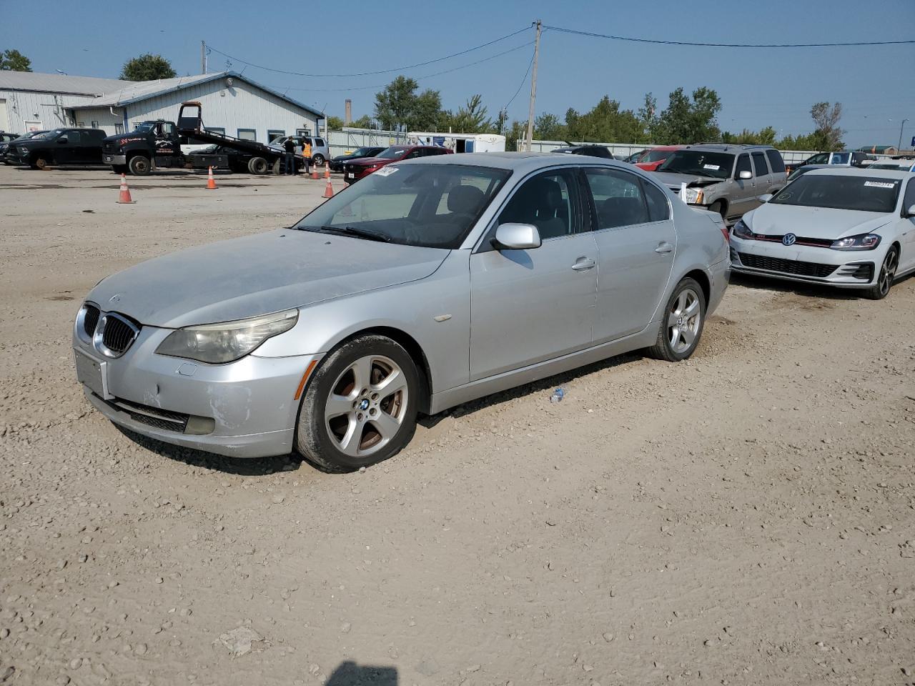 BMW 5 SERIES 2008 silver  gas WBANV93588CZ66302 photo #1