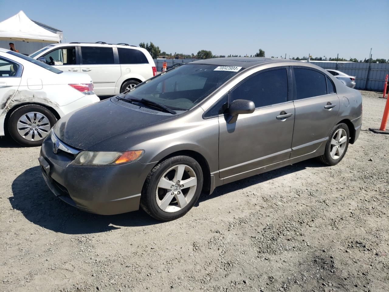 HONDA CIVIC EX 2006 brown  gas JHMFA16816S008422 photo #1