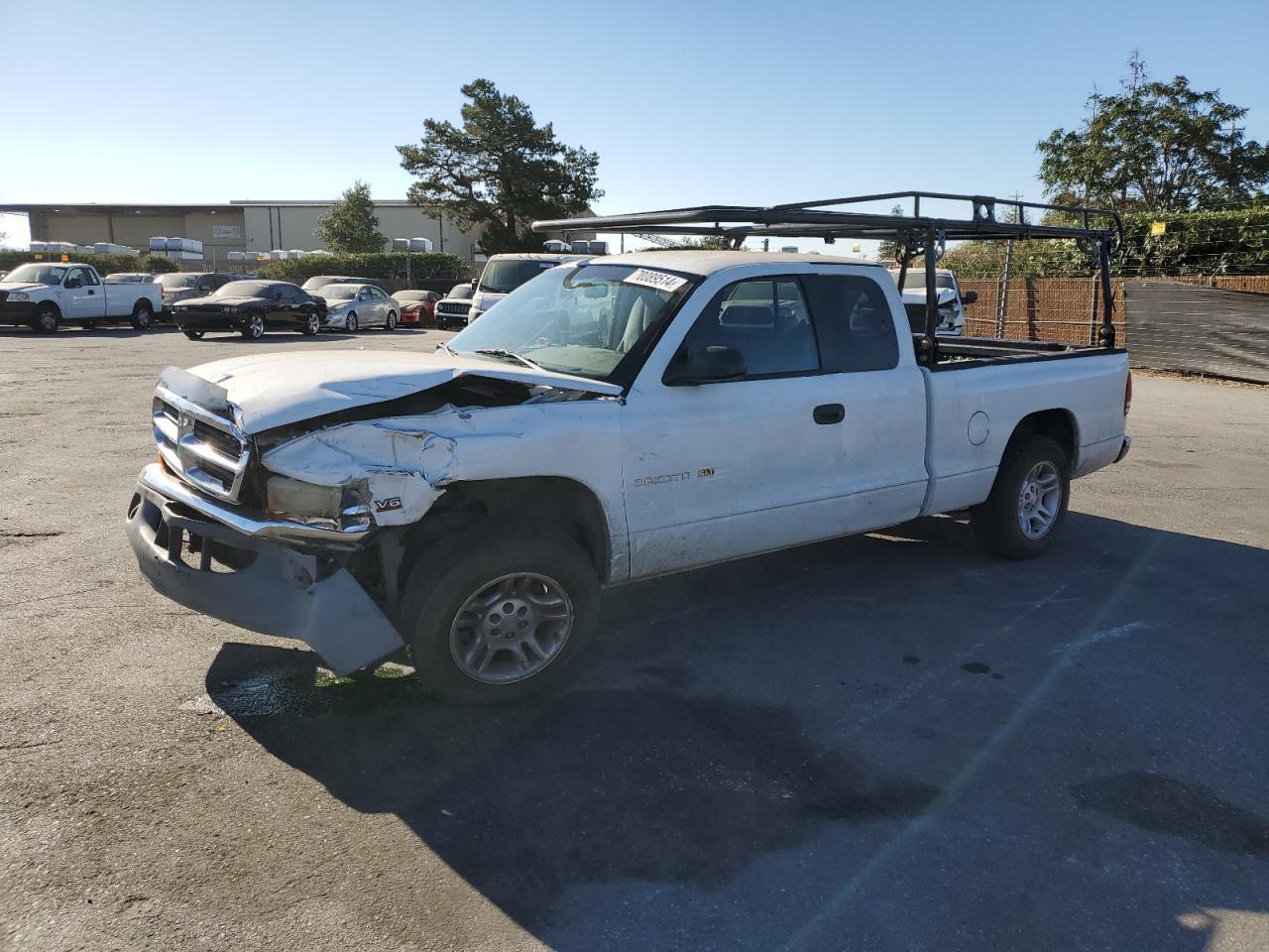 DODGE DAKOTA 1999 white  gas 1B7GL22X8XS200554 photo #1