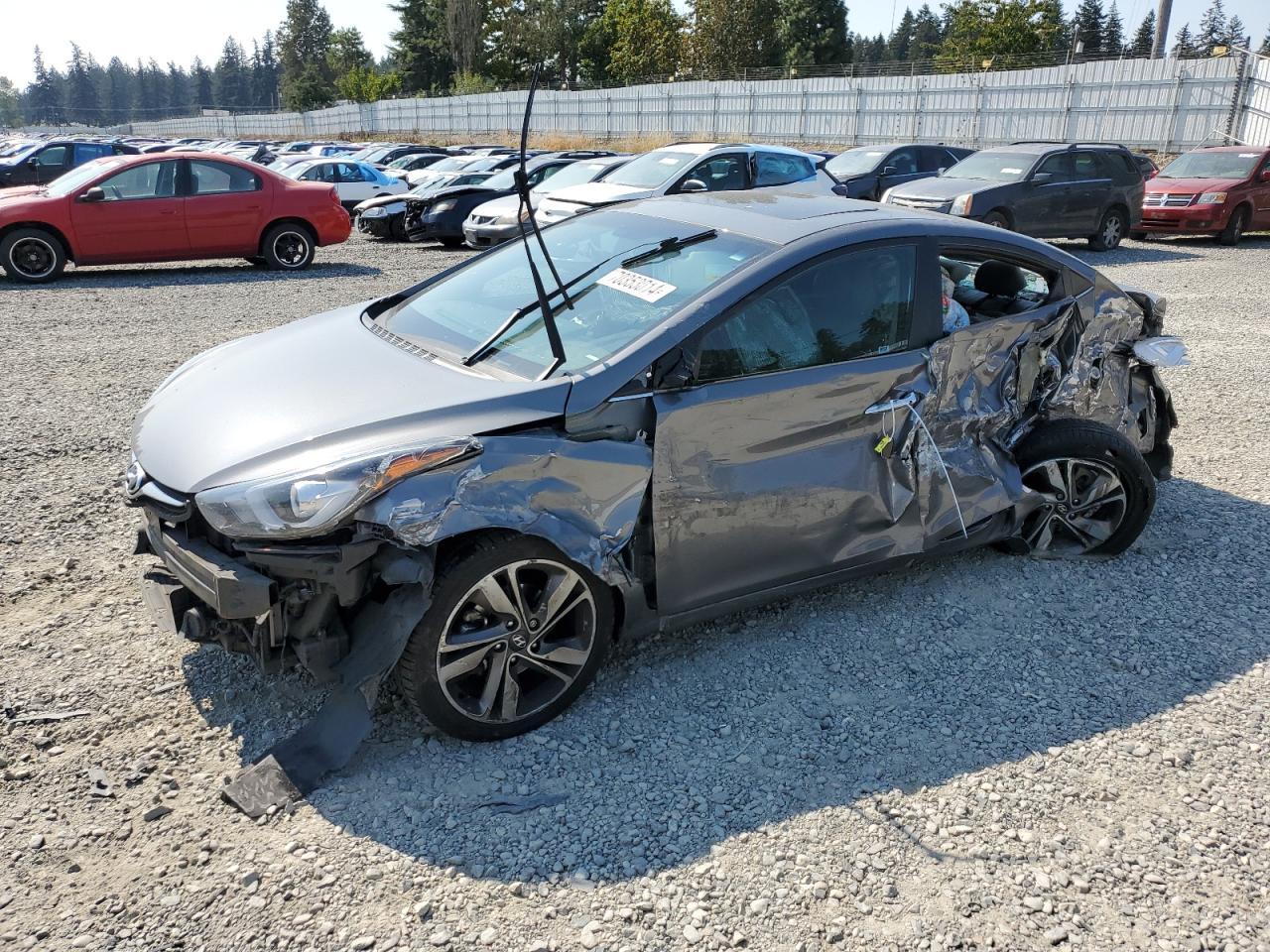 HYUNDAI ELANTRA SE 2014 gray sedan 4d gas 5NPDH4AE3EH490102 photo #1