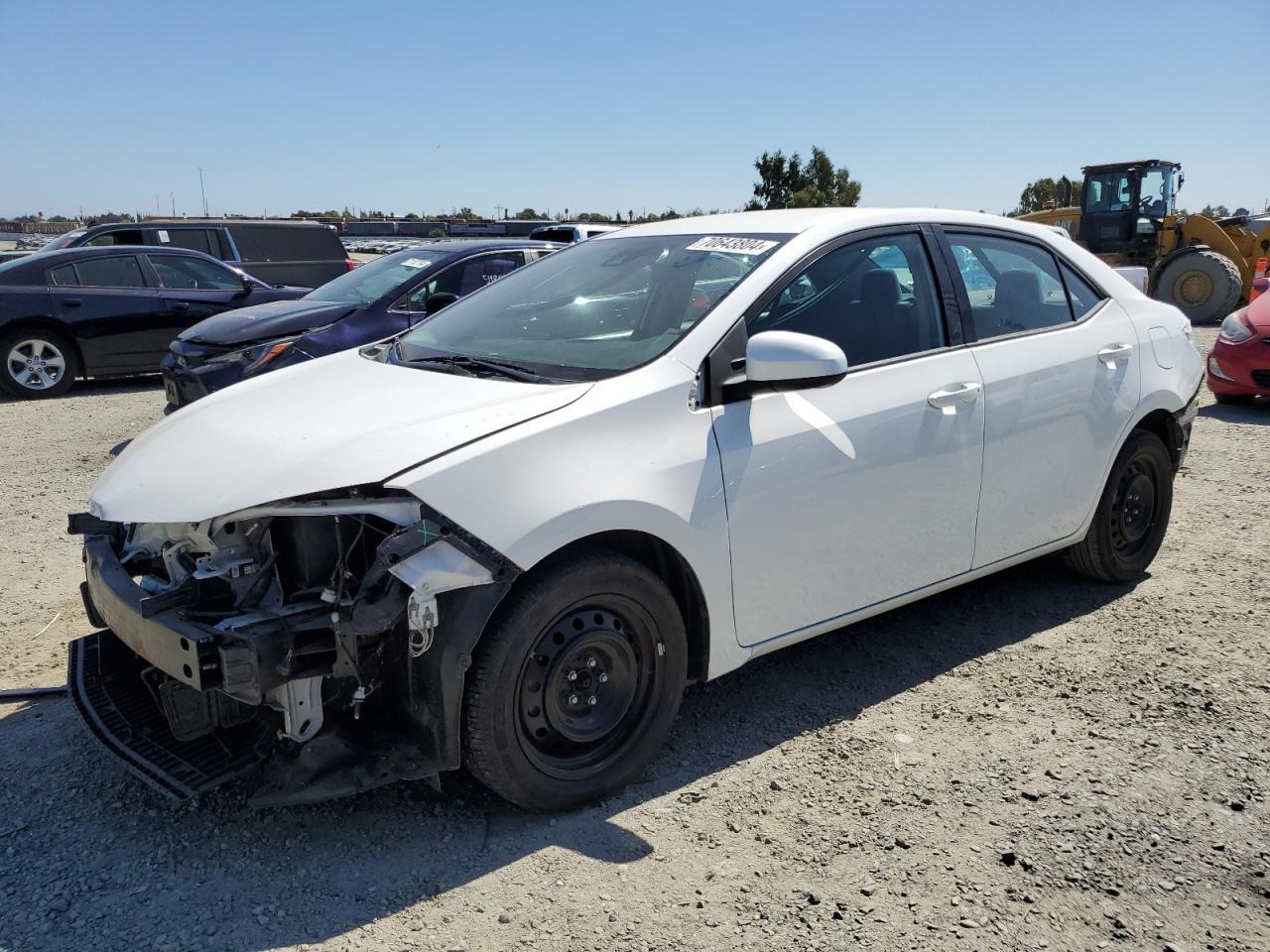 TOYOTA COROLLA L 2019 white  gas 5YFBURHE2KP874568 photo #1