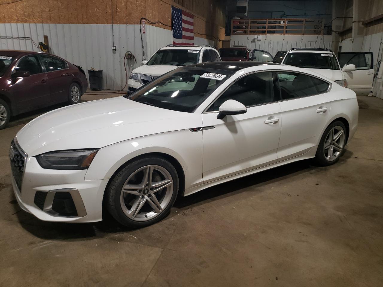 AUDI A5 PREMIUM 2021 white  gas WAUDACF57MA059336 photo #1