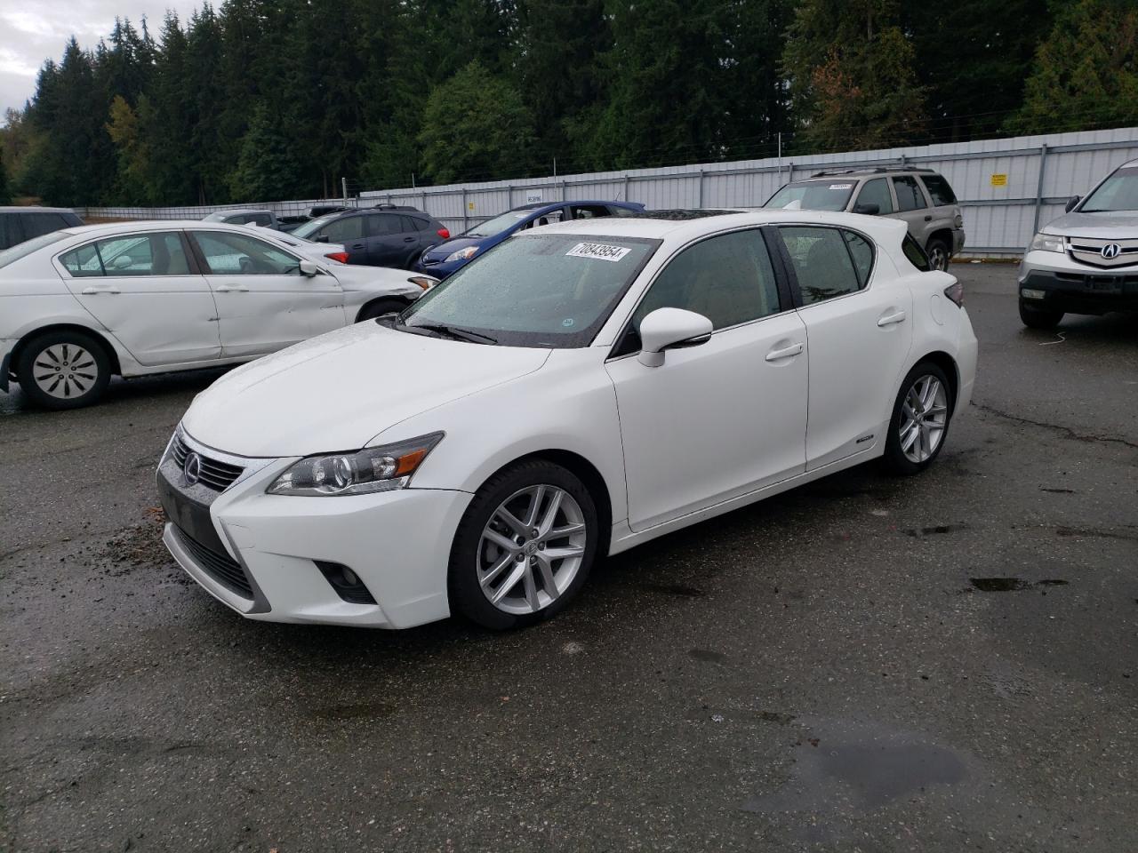 LEXUS CT 200 2014 white  hybrid engine JTHKD5BH5E2196038 photo #1