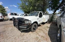 FORD F350 SUPER 2004 white chassis diesel 1FDWF36P54EC55228 photo #3