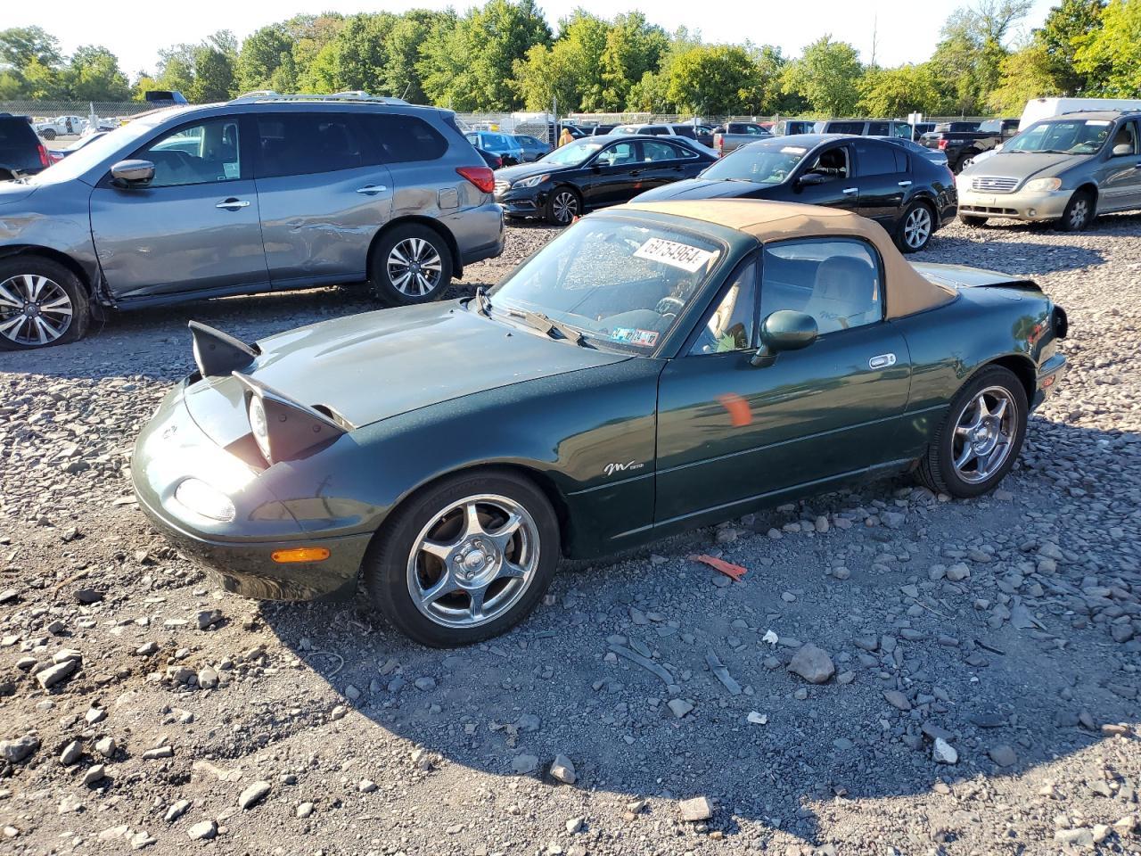 MAZDA MX-5 MIATA 1997 green  gas JM1NA3536V0731627 photo #1