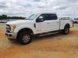 FORD F250 SUPER 2017 white crew pic diesel 1FT7W2BT8HEF10756 photo #2