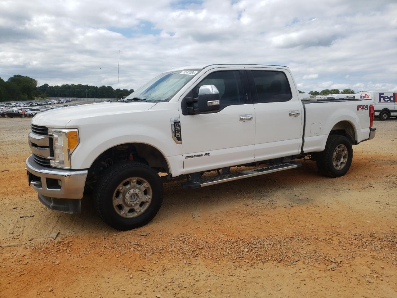 FORD F250 SUPER 2017 white crew pic diesel 1FT7W2BT8HEF10756 photo #1