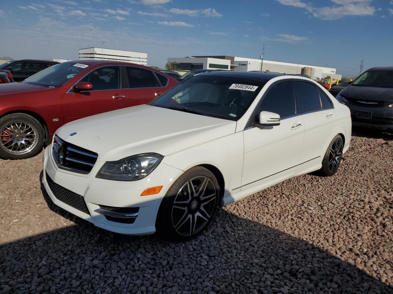 MERCEDES-BENZ C 250 2014 white  gas WDDGF4HB0EA954426 photo #1