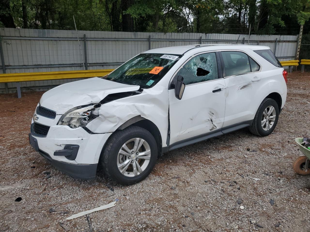 CHEVROLET EQUINOX LS 2015 white  flexible fuel 1GNALAEK8FZ100080 photo #1