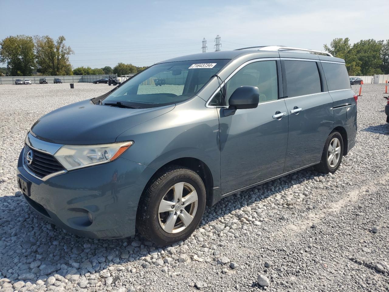 NISSAN QUEST S 2012 blue  gas JN8AE2KPXC9035791 photo #1