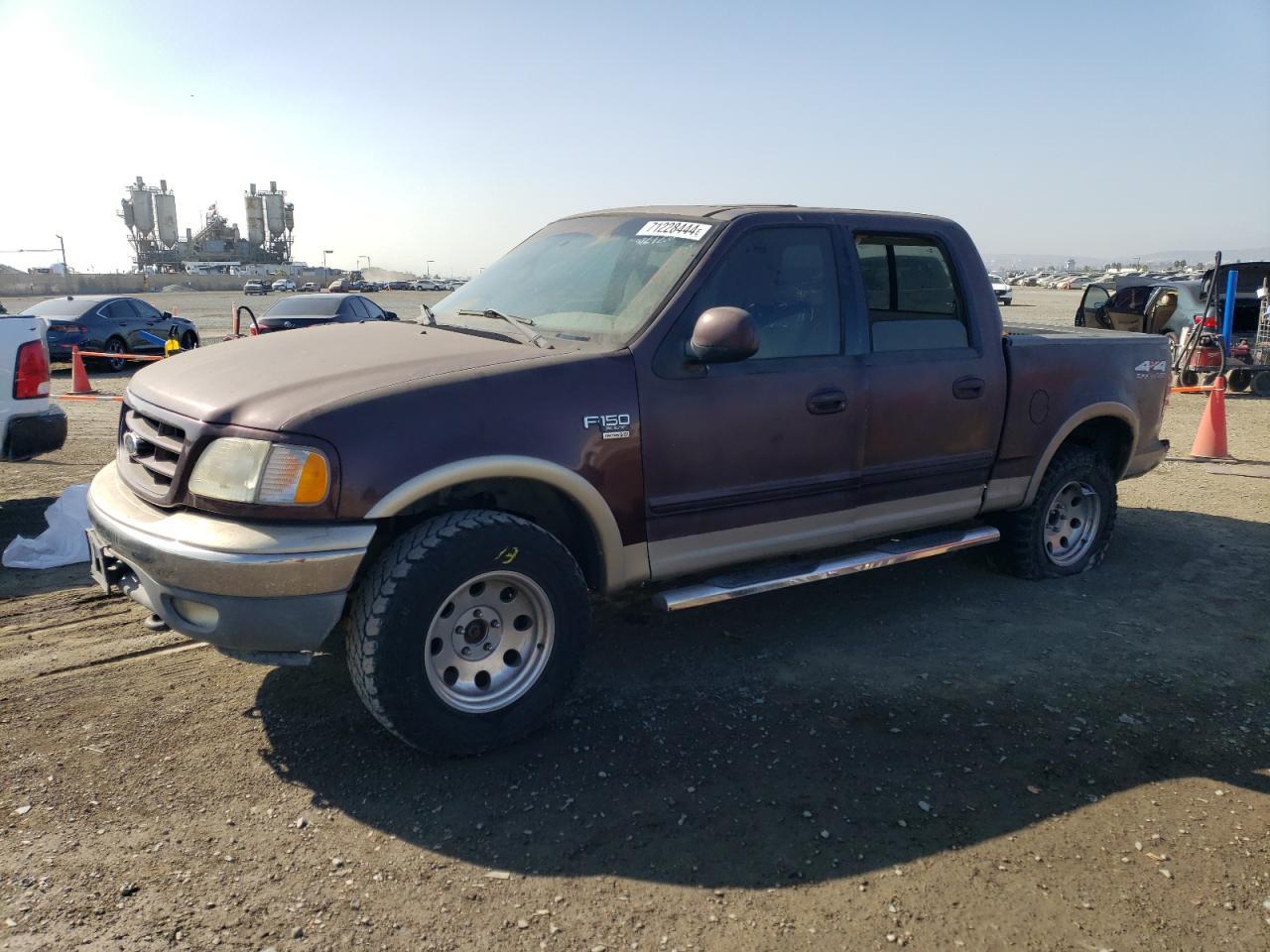 FORD F150 SUPER 2001 burgundy  gas 1FTRW08L81KE34063 photo #1