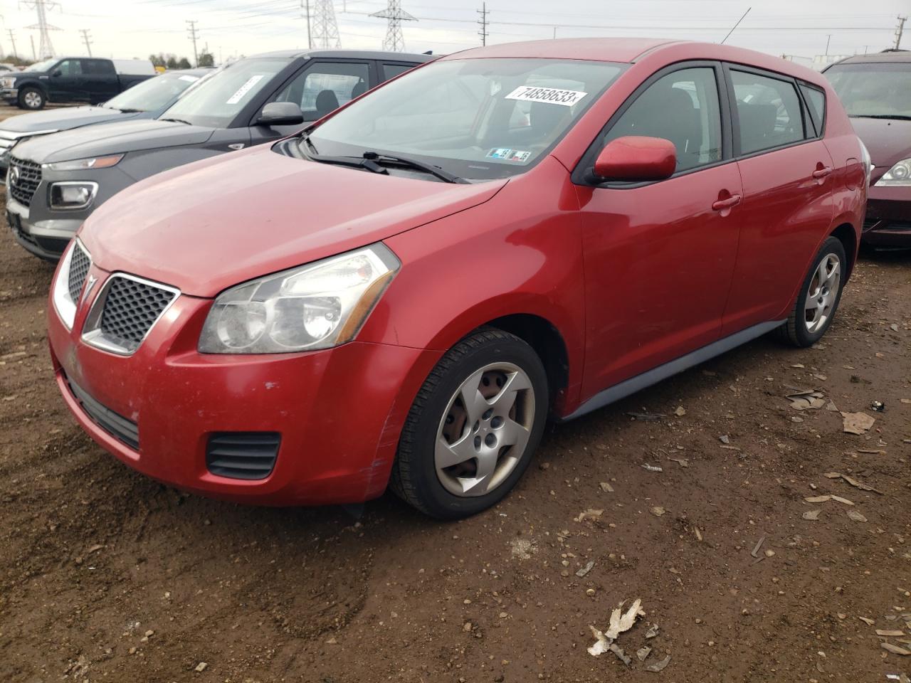 PONTIAC VIBE 2009 red  gas 5Y2SP67869Z440297 photo #1