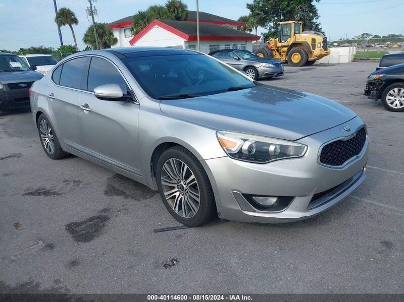 2014 KIA CADENZA PREMIUM Gray  Gasoline KNALN4D77E5120642 photo #1