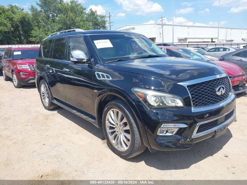 2015 INFINITI QX80 Black  Gasoline JN8AZ2NF7F9573070 photo #1