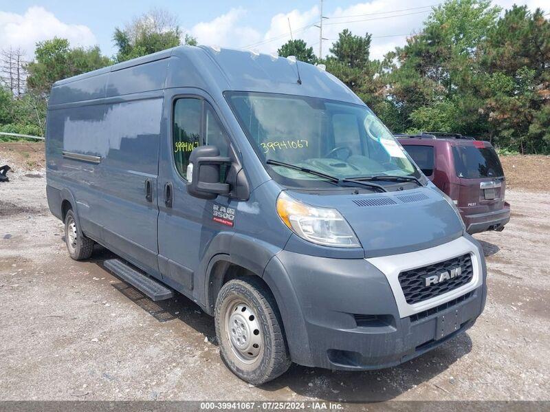 2019 RAM PROMASTER 3500 CARGO VAN HIGH ROOF 159 WB EXT Blue  Flexible Fuel 1G8ZH52882Z158742 photo #1