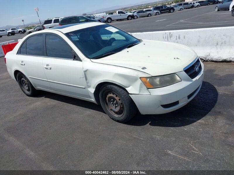 2008 HYUNDAI SONATA GLS V6 White  Gasoline 5NPET46F48H330349 photo #1