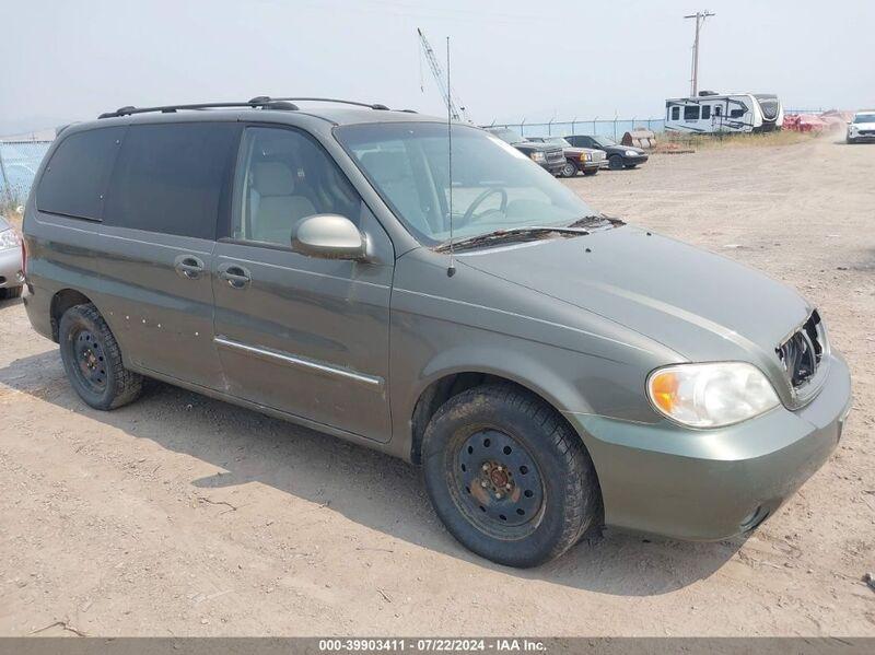 2005 KIA SEDONA EX/LX Green  Gasoline KNDUP132656637091 photo #1