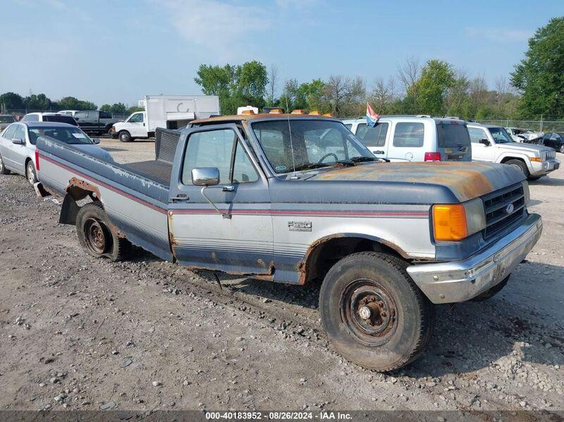 1987 FORD F250 Blue  Gasoline 1FTEF26Y1HPB07560 photo #1