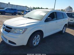 2013 DODGE JOURNEY AMERICAN VALUE PKG White  Gasoline 3C4PDCAB5DT650245 photo #3