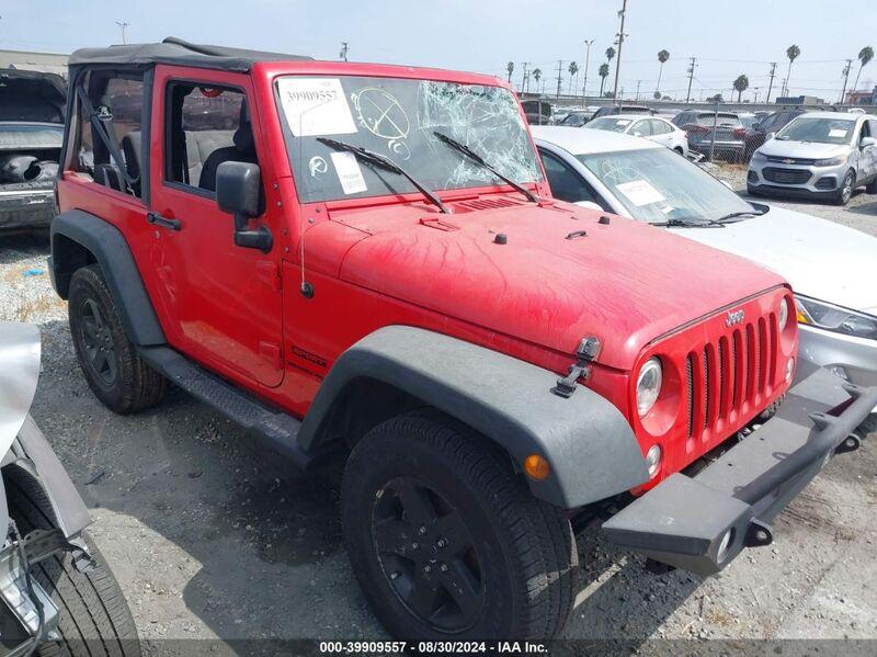 2018 JEEP WRANGLER JK SPORT S 4X4 Red  Flexible Fuel 1C4GJWAG5JL904906 photo #1