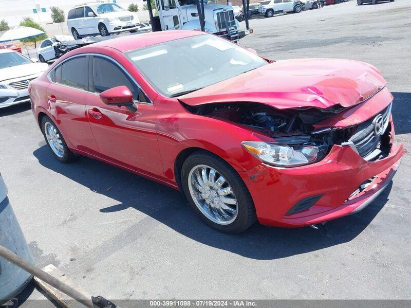 2016 MAZDA MAZDA6 I SPORT Red  Gasoline JM1GJ1U58G1410539 photo #1