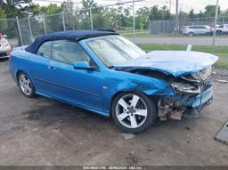 2007 SAAB 9-3 AERO Blue  Gasoline YS3FH71U476100597 photo #2