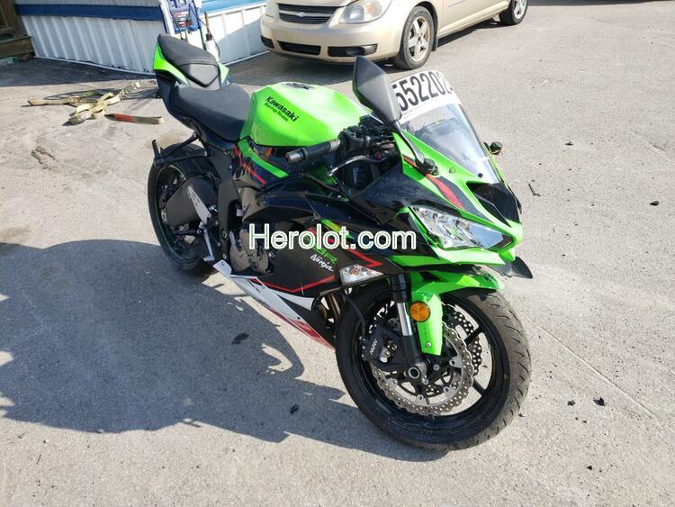 KAWASAKI ZX636 2022 green  gas  55220242 JKBZXJG11NA020434 JKBZXJG11NA020434 photo #1