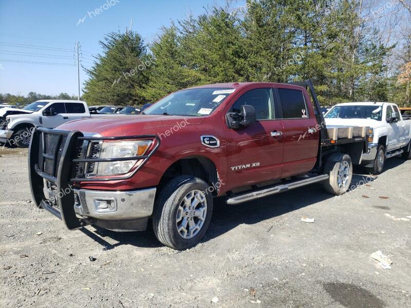 NISSAN TITAN XD S 2016 red crew pic diesel  41842643 1N6BA1F45GN503779 1N6BA1F45GN503779 photo #1