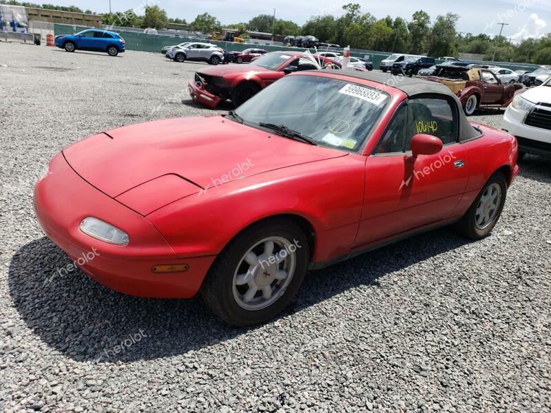 MAZDA MIATA 1990 red  gas JM1NA3515L0113453 photo #1