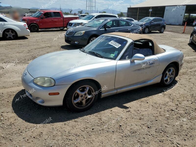 MAZDA MIATA 2002 silver  gas JM1NB353820223717 photo #1