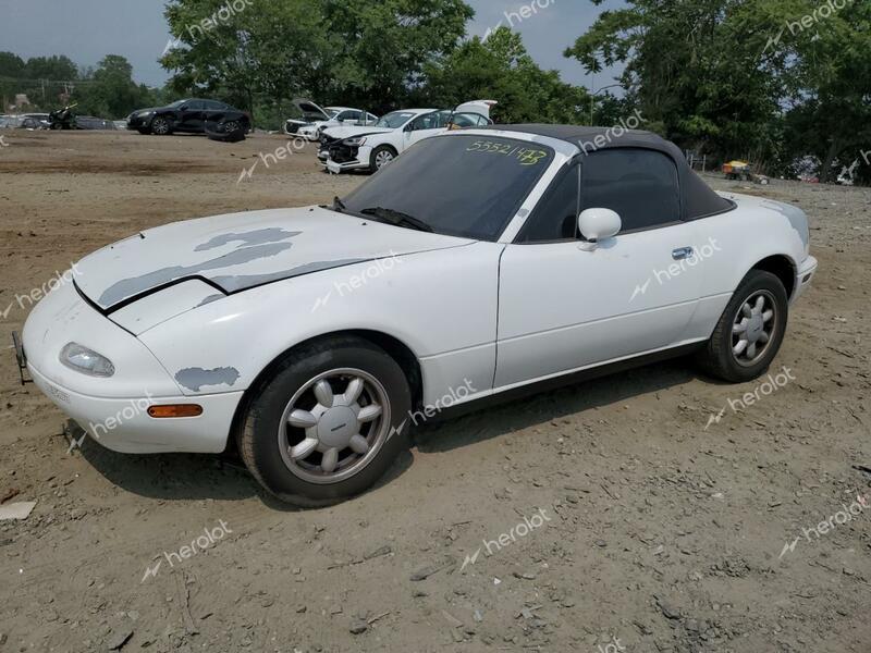 MAZDA MIATA 1991 white  gas JM1NA3511M0203586 photo #1