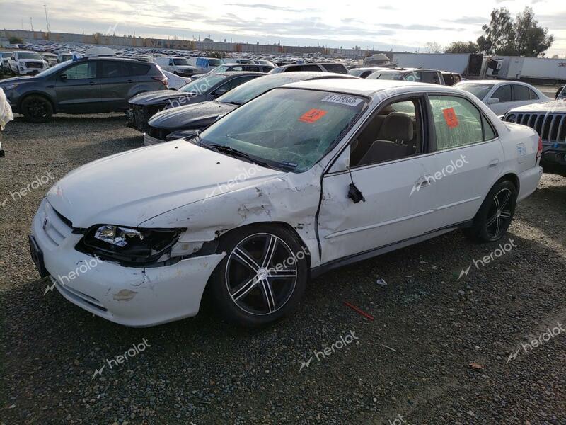 HONDA ACCORD LX 2002 white  gas JHMCG66522C018885 photo #1