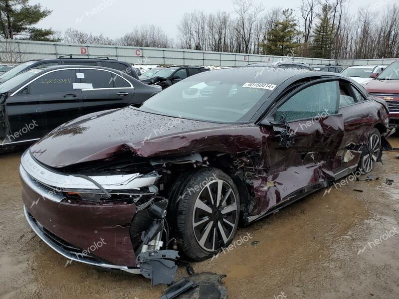 LUCID MOTORS AIR GRAND 2022 burgundy  electric 50EA1GBA8NA003161 photo #1