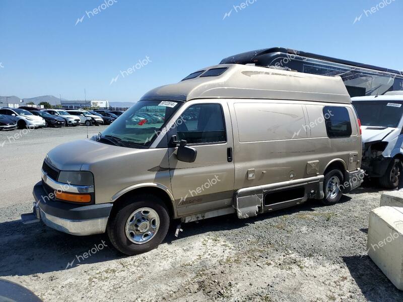 CHEVROLET EXPRESS G3 2007 tan extended gas 1GCHG39U171179174 photo #1