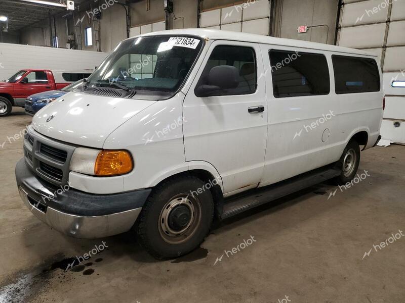 DODGE RAM VAN B2 2000 white  gas 2B6JB21Y9YK107335 photo #1