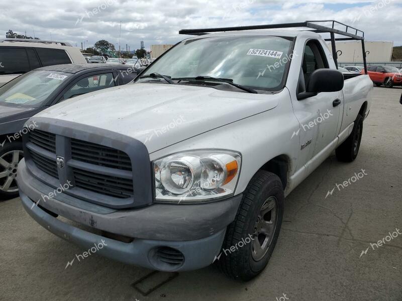 DODGE RAM 1500 S 2008 white  gas 1D7HA16K98J239489 photo #1