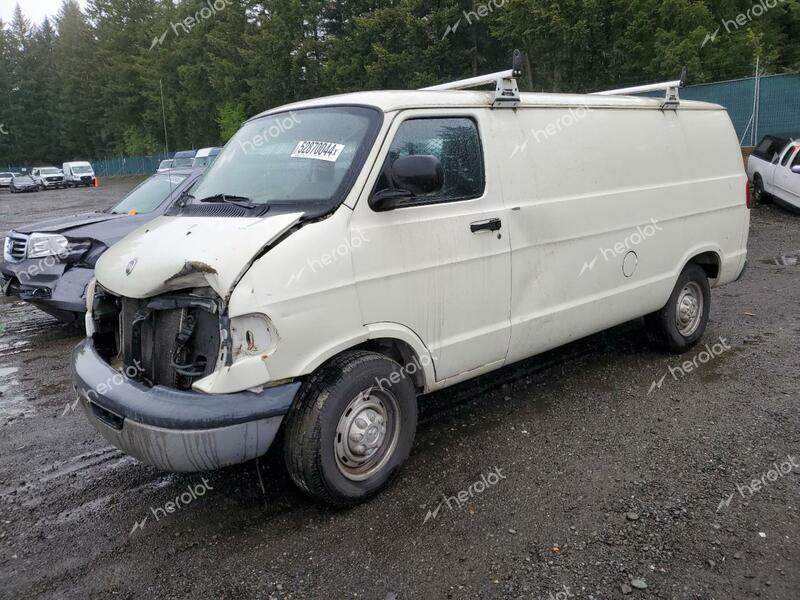 DODGE RAM VAN B2 2003 white  gas 2D7JB21Y43K521133 photo #1