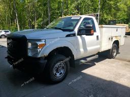 FORD F350 SUPER 2013 white chassis gas 1FDBF3F67DEB20497 photo #2