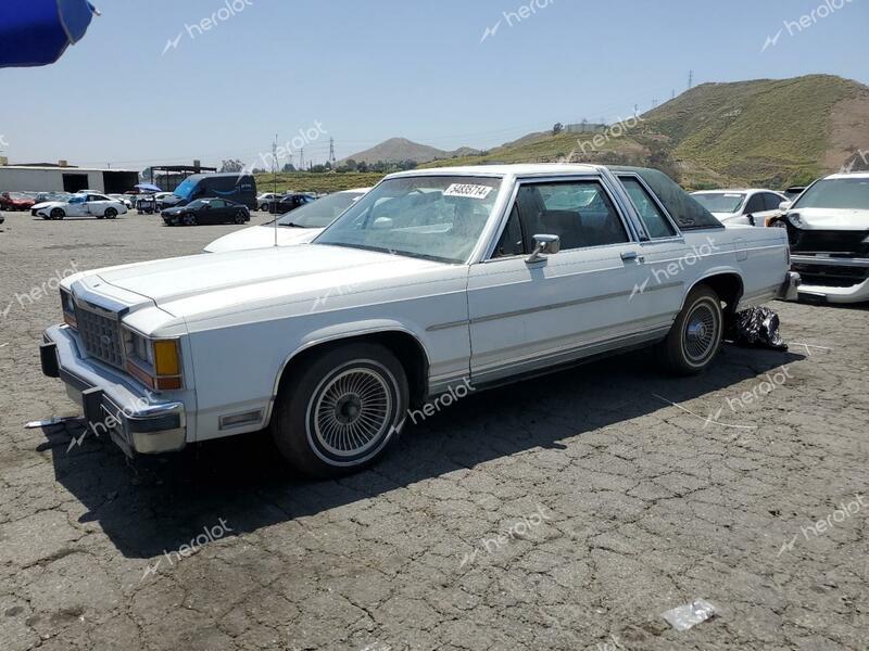 FORD LTD CROWN 1985 white  gas 1FABP42F6FZ117721 photo #1