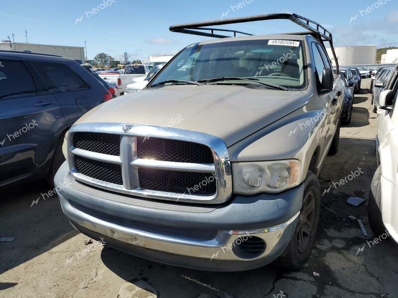 DODGE RAM 1500 S 2005 tan crew pic gas 1D7HU18N75S140660 photo #1