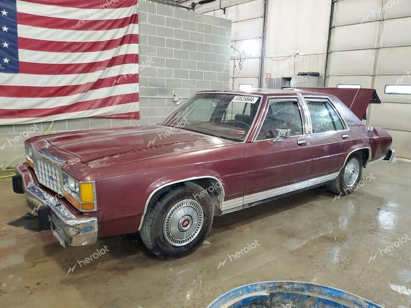 FORD LTD CROWN 1986 burgundy  gas 2FABP43F7GX115885 photo #1